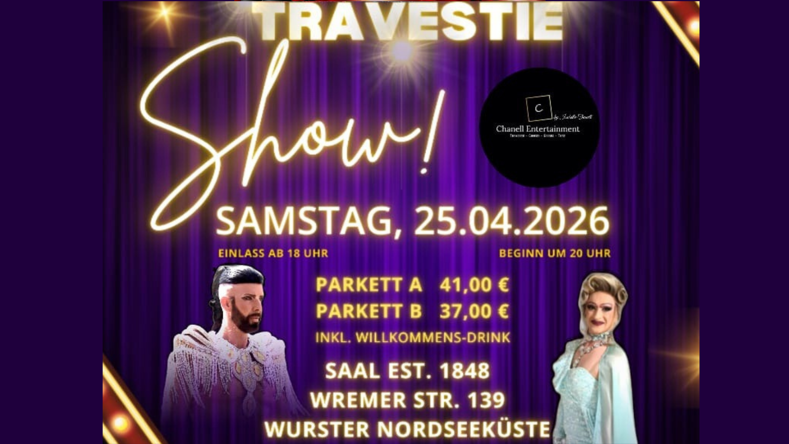 Travestieshow 25.04.2026